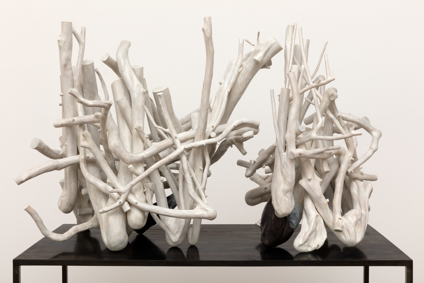 Grandfather&rsquo;s Land, 2021, bronze, patina, crepe myrtle, paint, wax