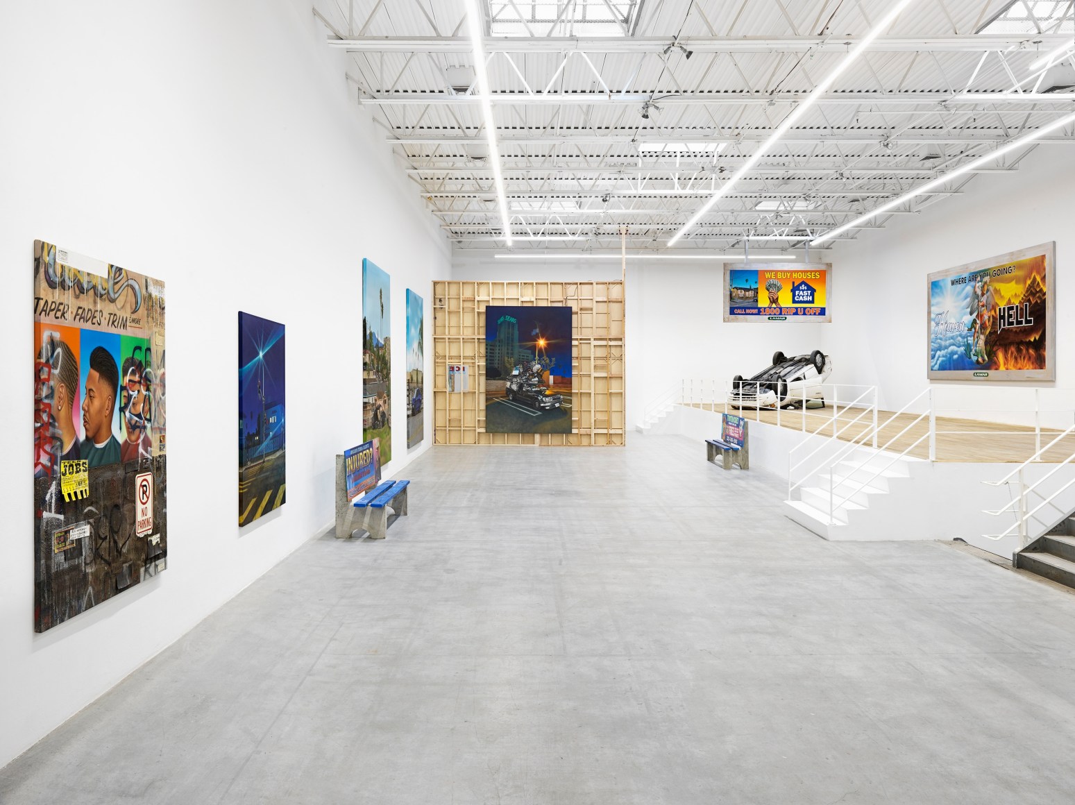 Afonso Gonzalez Jr., THIS WAS HERE, Jeffrey Deitch, 2024-2025. Installation View., Photo by Genevieve Hanson.