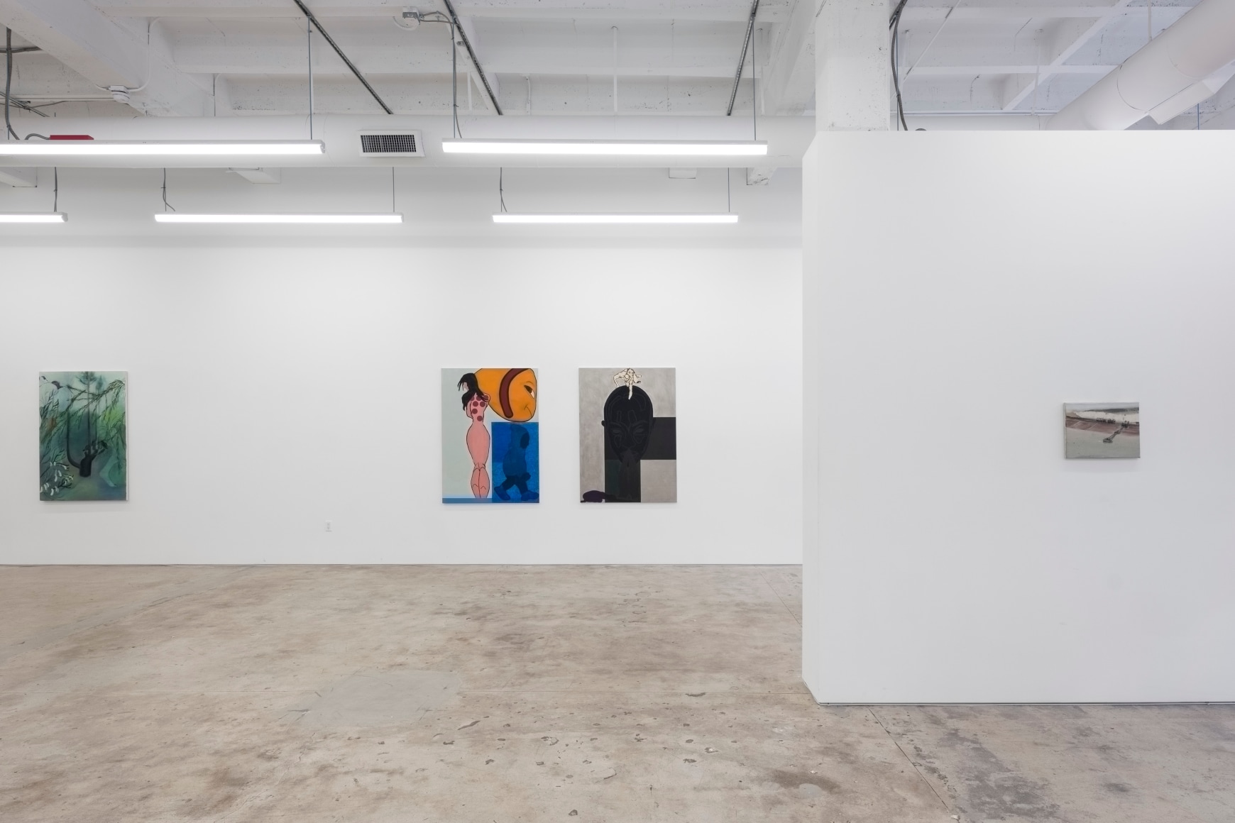 Their Private Worlds Contained The Memory of a Painting that had Shapes as Reassuring as the Uncanny Footage of a Sonogram, 2022., Installation view