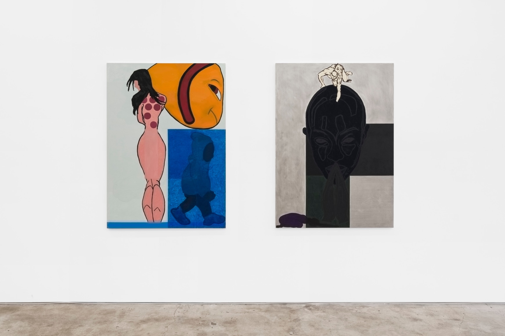 Their Private Worlds Contained The Memory of a Painting that had Shapes as Reassuring as the Uncanny Footage of a Sonogram, 2022., Installation view