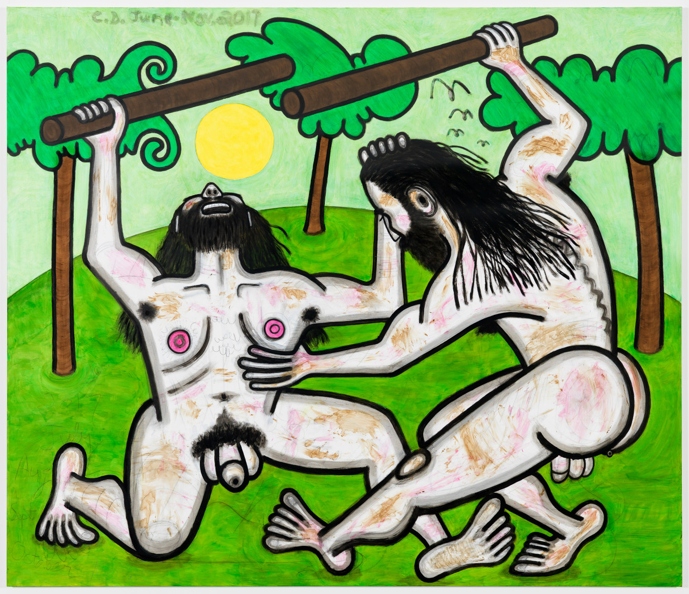 Carroll Dunham  Green Hills of Earth (3), 2017 