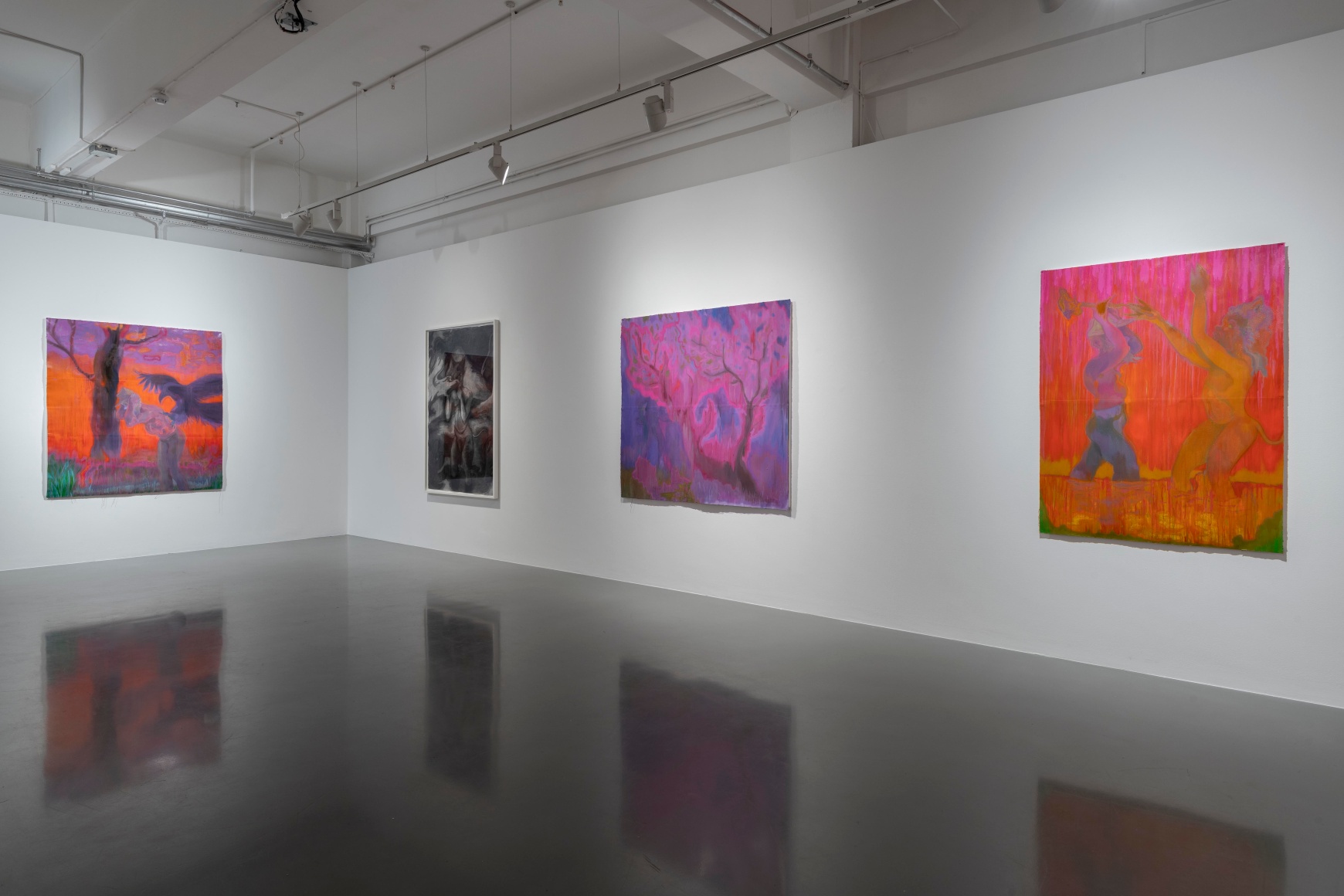 Installation View, Westward Shrinking Hours
