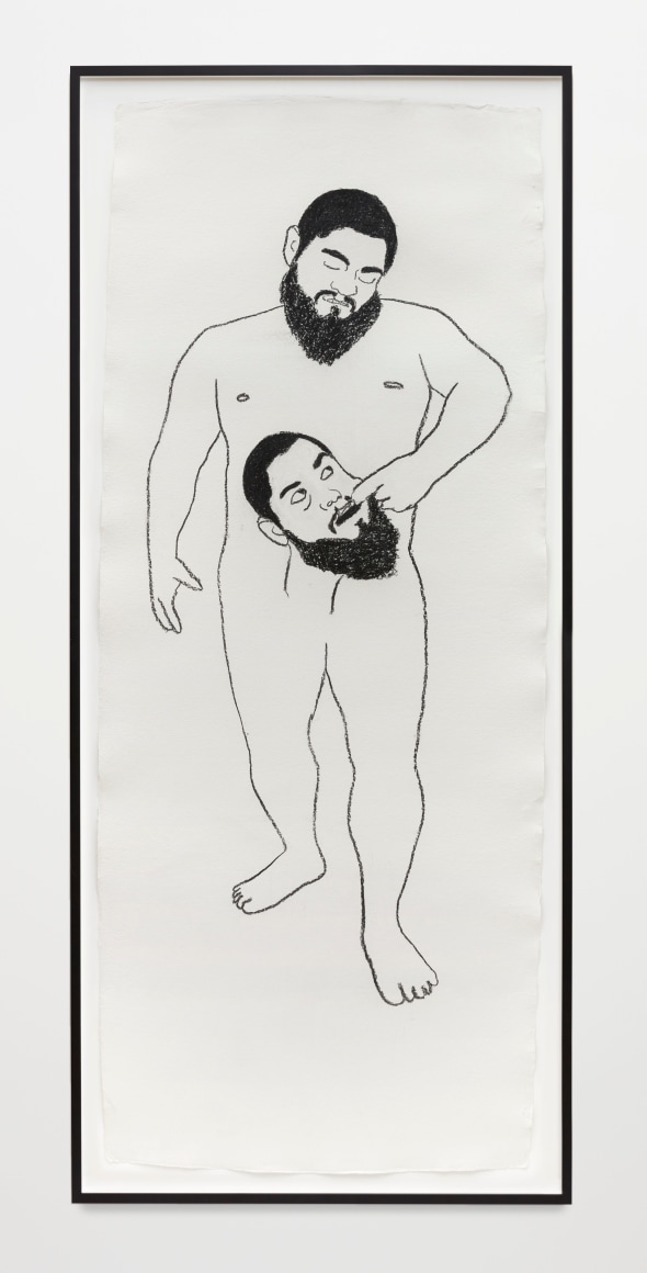 Dickhead (Fishhook), 2019, Charcoal on paper