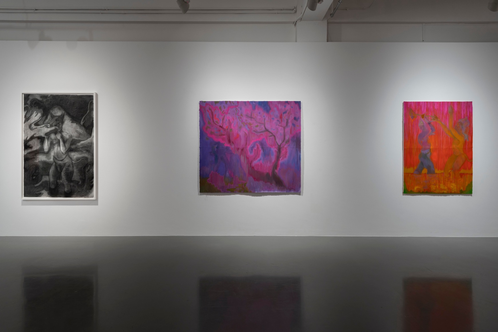 Installation View, Westward Shrinking Hours