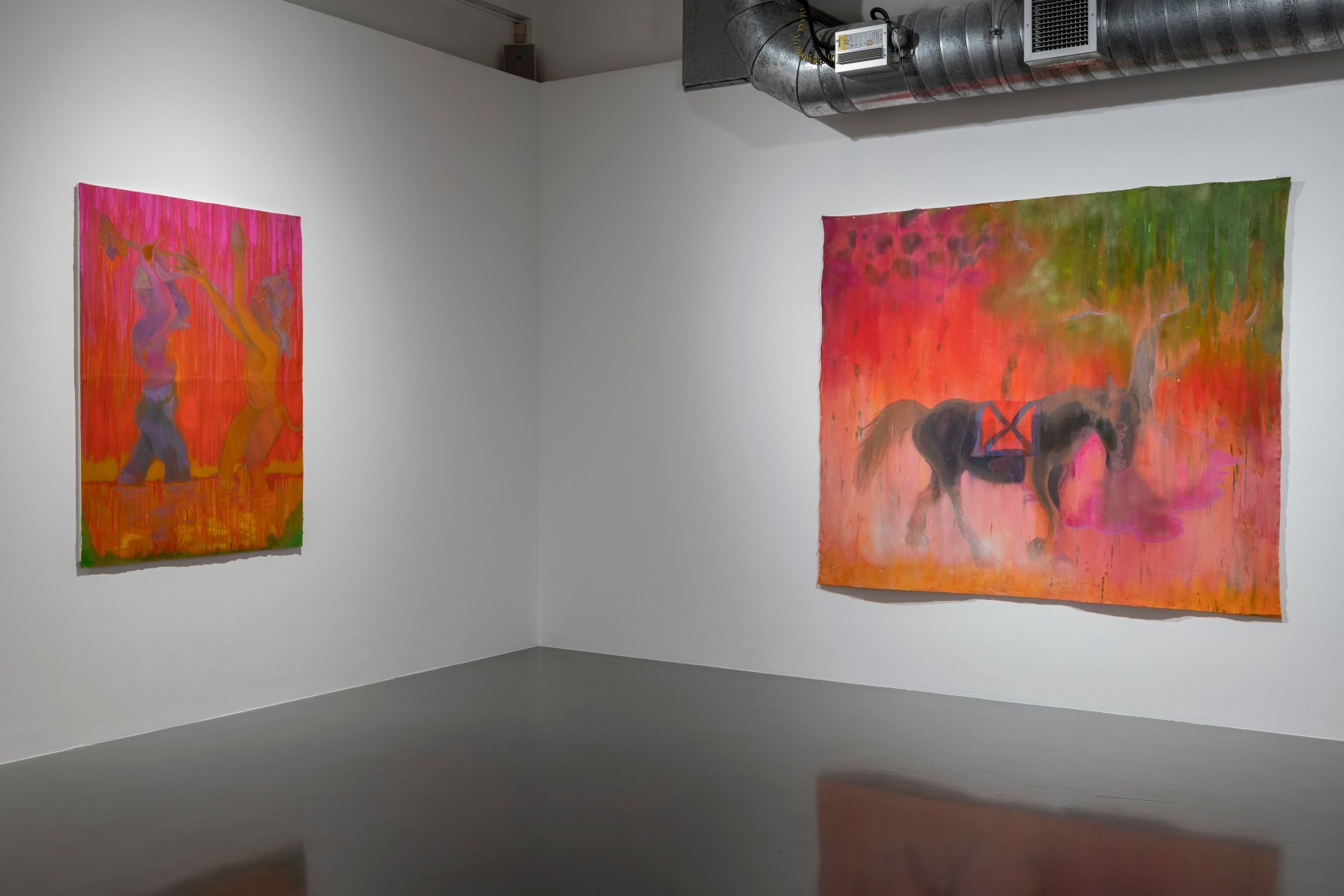 Installation View, Westward Shrinking Hours