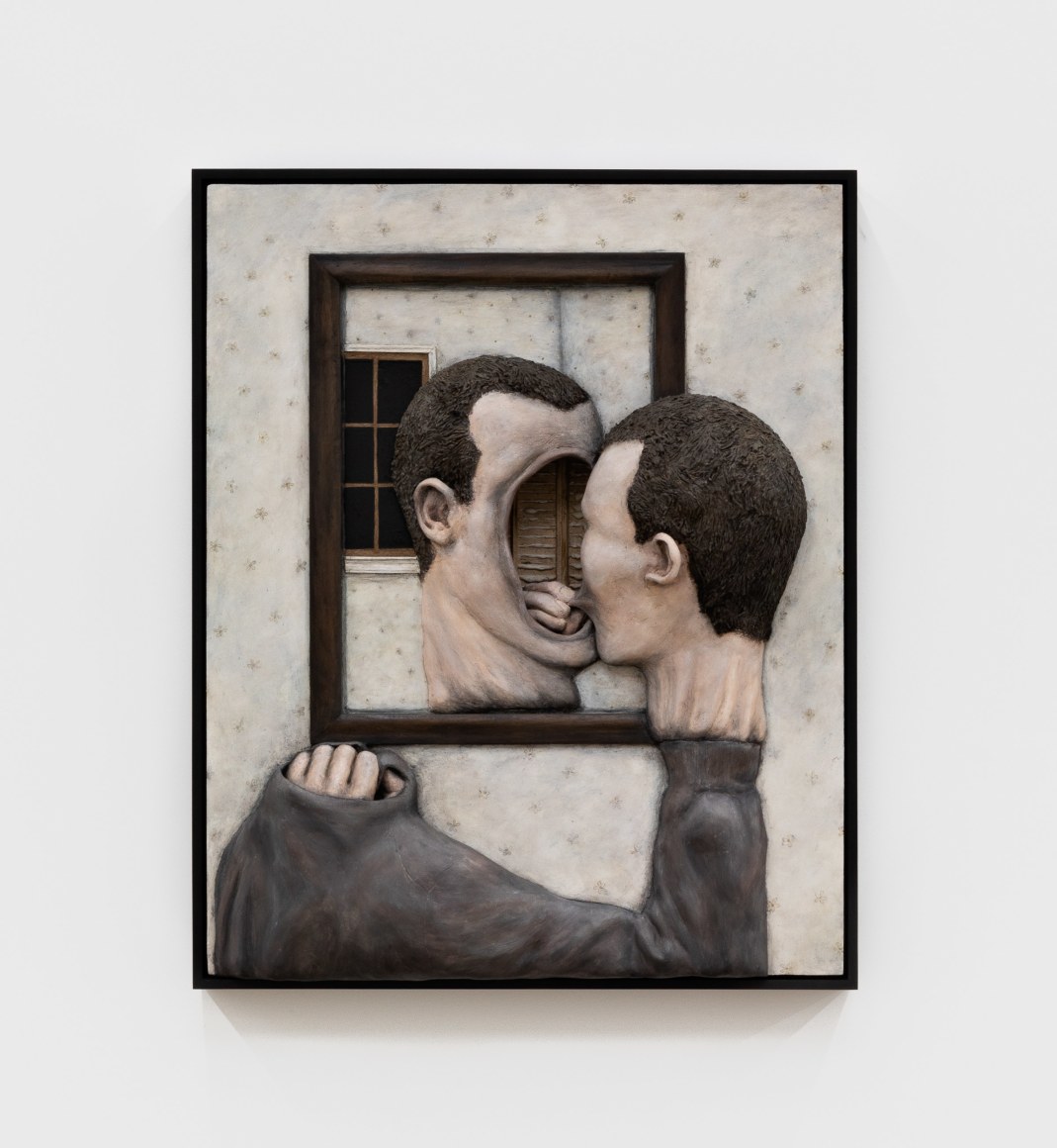 Whose House Do We Live In?, 2019, Wood, plaster, pigmented joint compound,