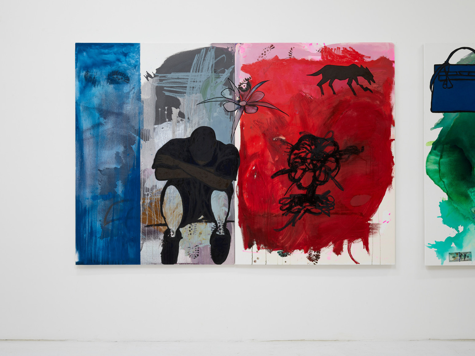 Omari Douglin,  Blue Black and Red no Red White and Blue, 2022