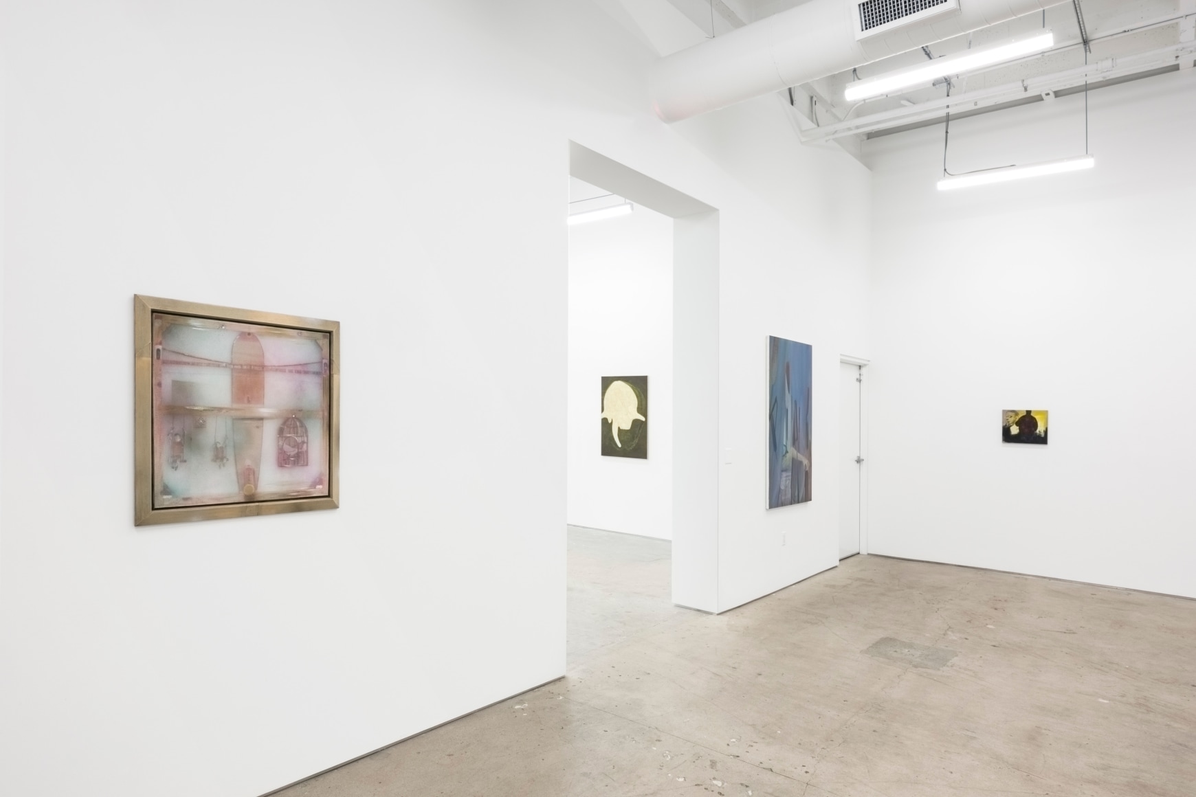 Their Private Worlds Contained The Memory of a Painting that had Shapes as Reassuring as the Uncanny Footage of a Sonogram, 2022., Installation view