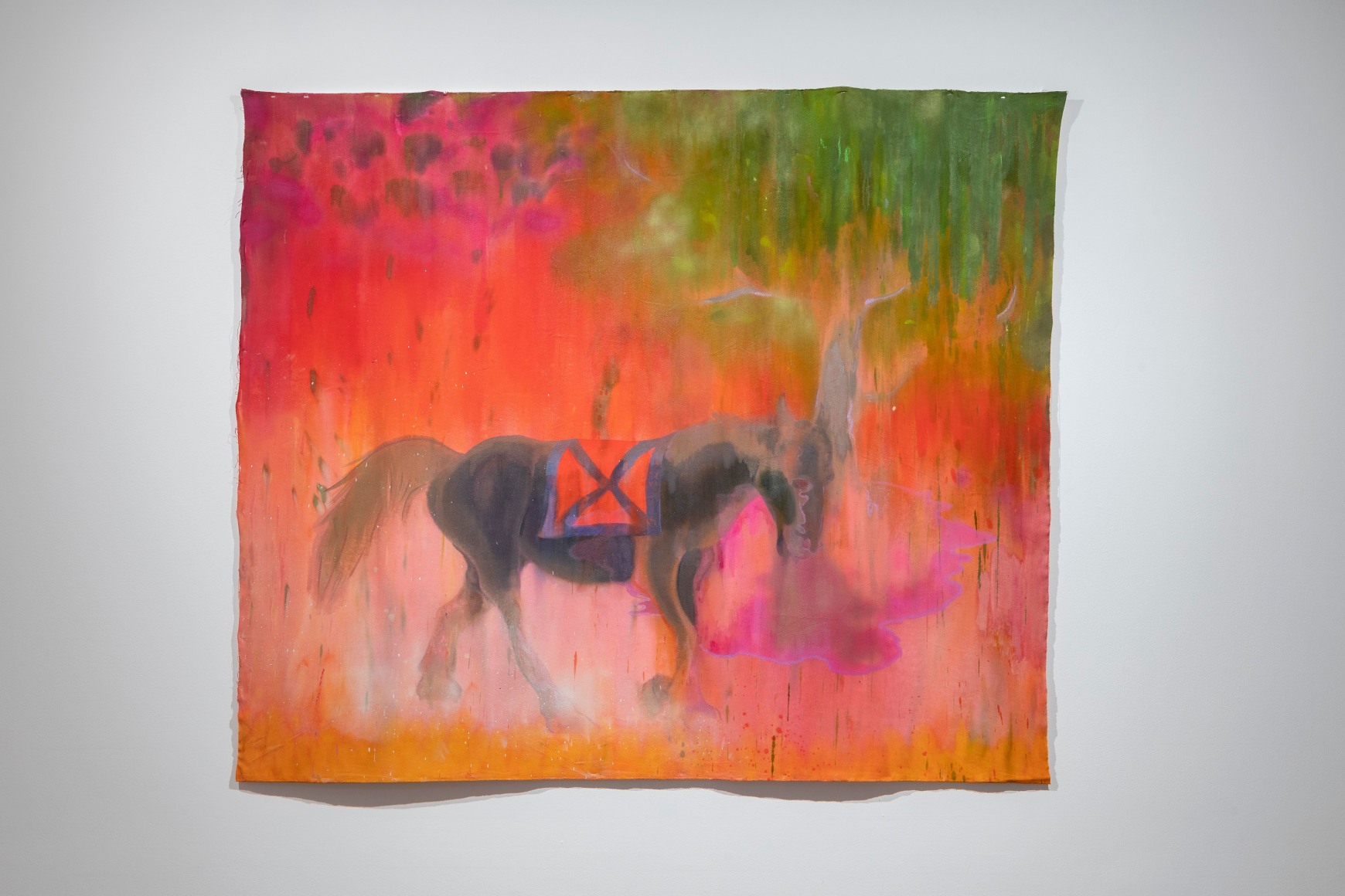 Westward Shrinking Hours Pt. II, 2019, Oil, acrylic, and spray paint on canvas