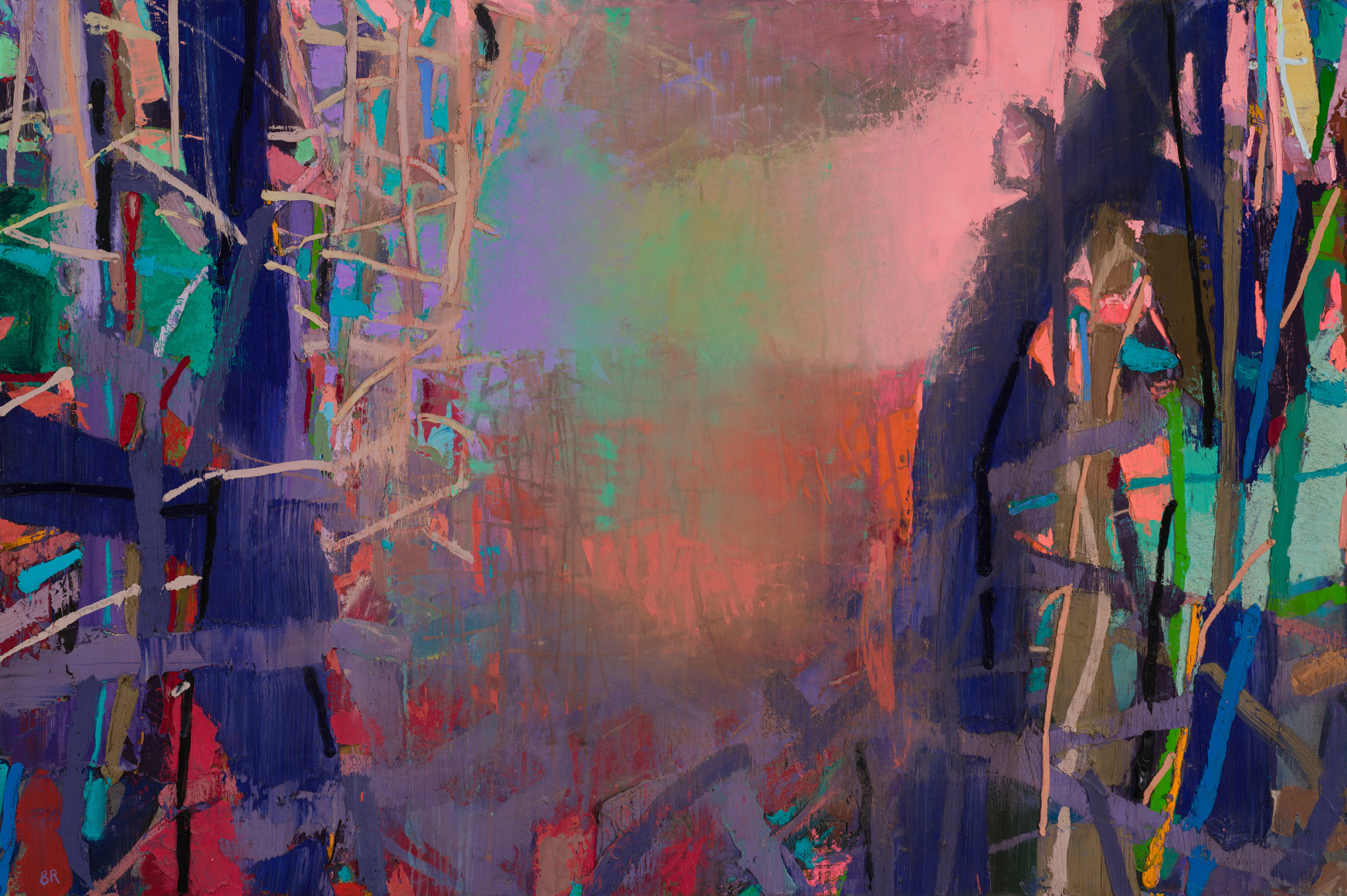 Brian Rutenberg Pillow & Petal 2, 2023 oil on linen 40 x 60 inches