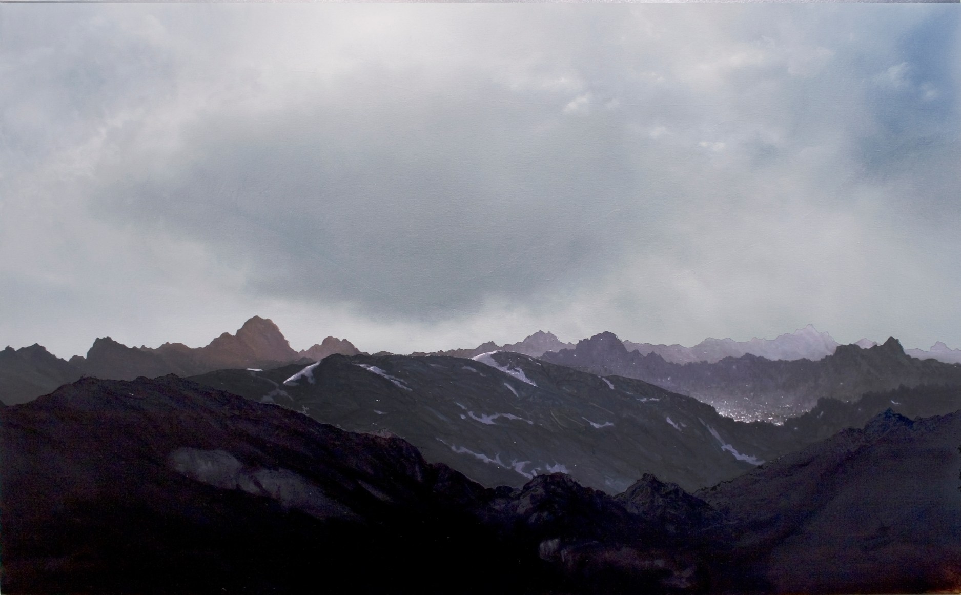 tula telfair, Decisions Based on Intuition, 2012, oil on canvas, 38 x 62 inches