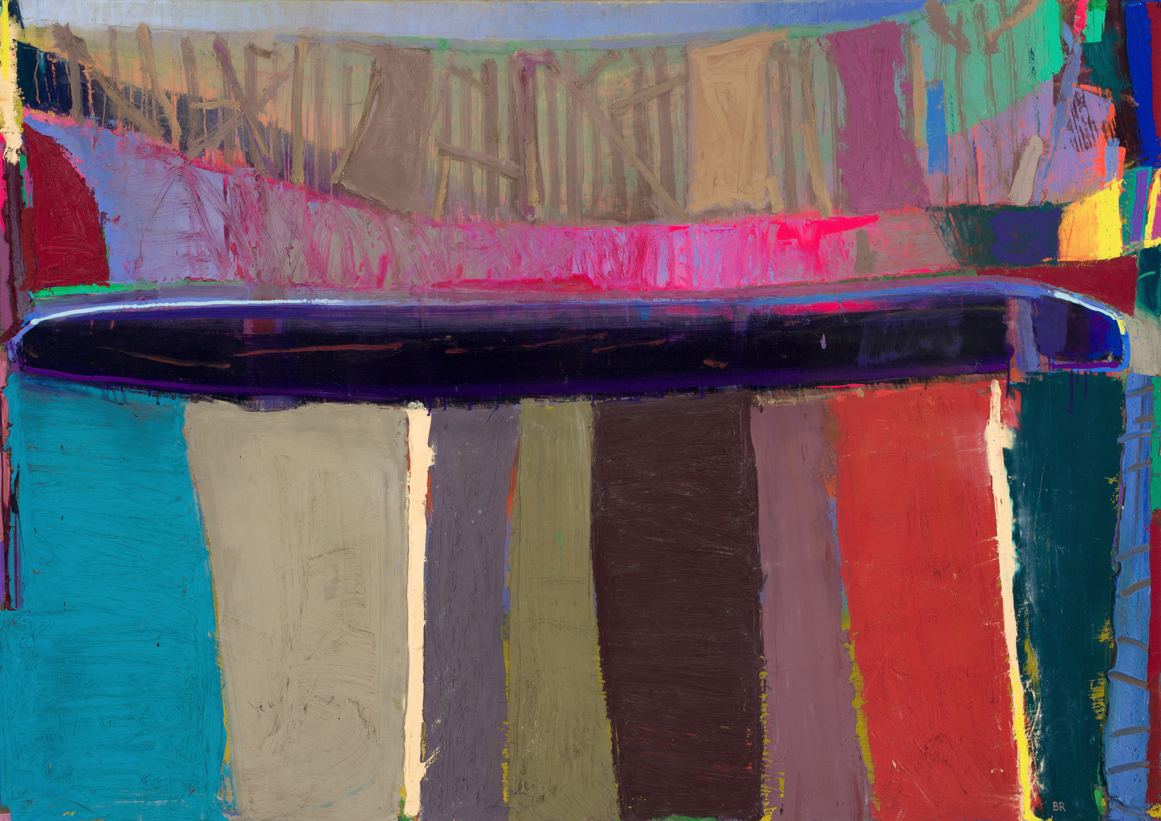 Brian Rutenberg, Shoreline, 2019, oil on linen, 44 x 62 inches