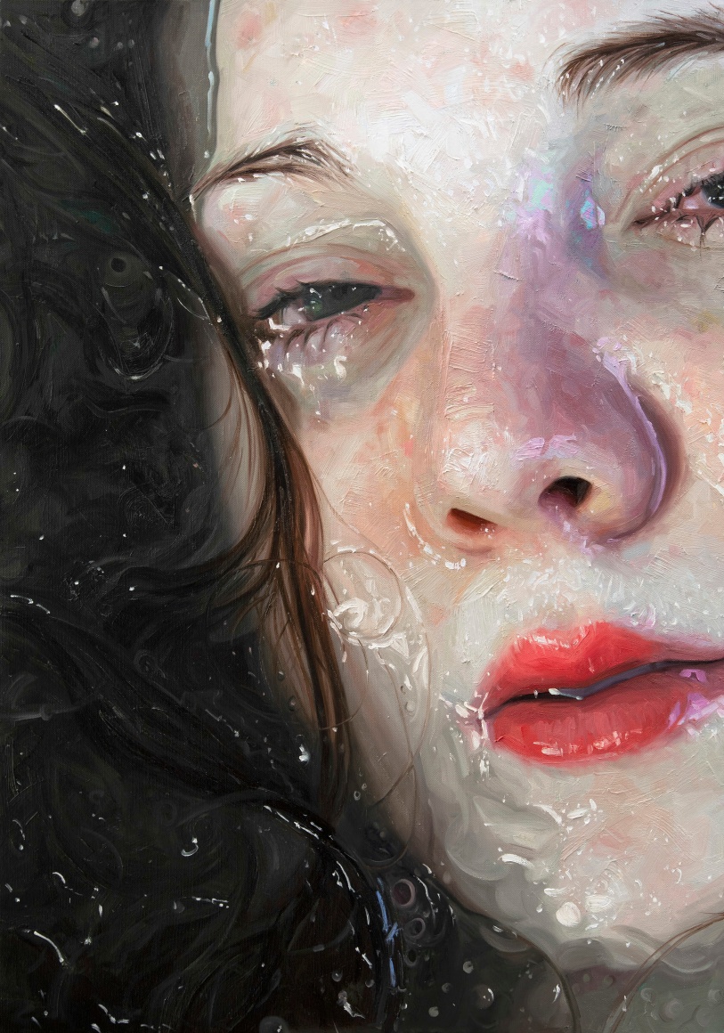Alyssa Monks, Be Perfectly Still, 2021, oil on linen, 47 x 33 inches