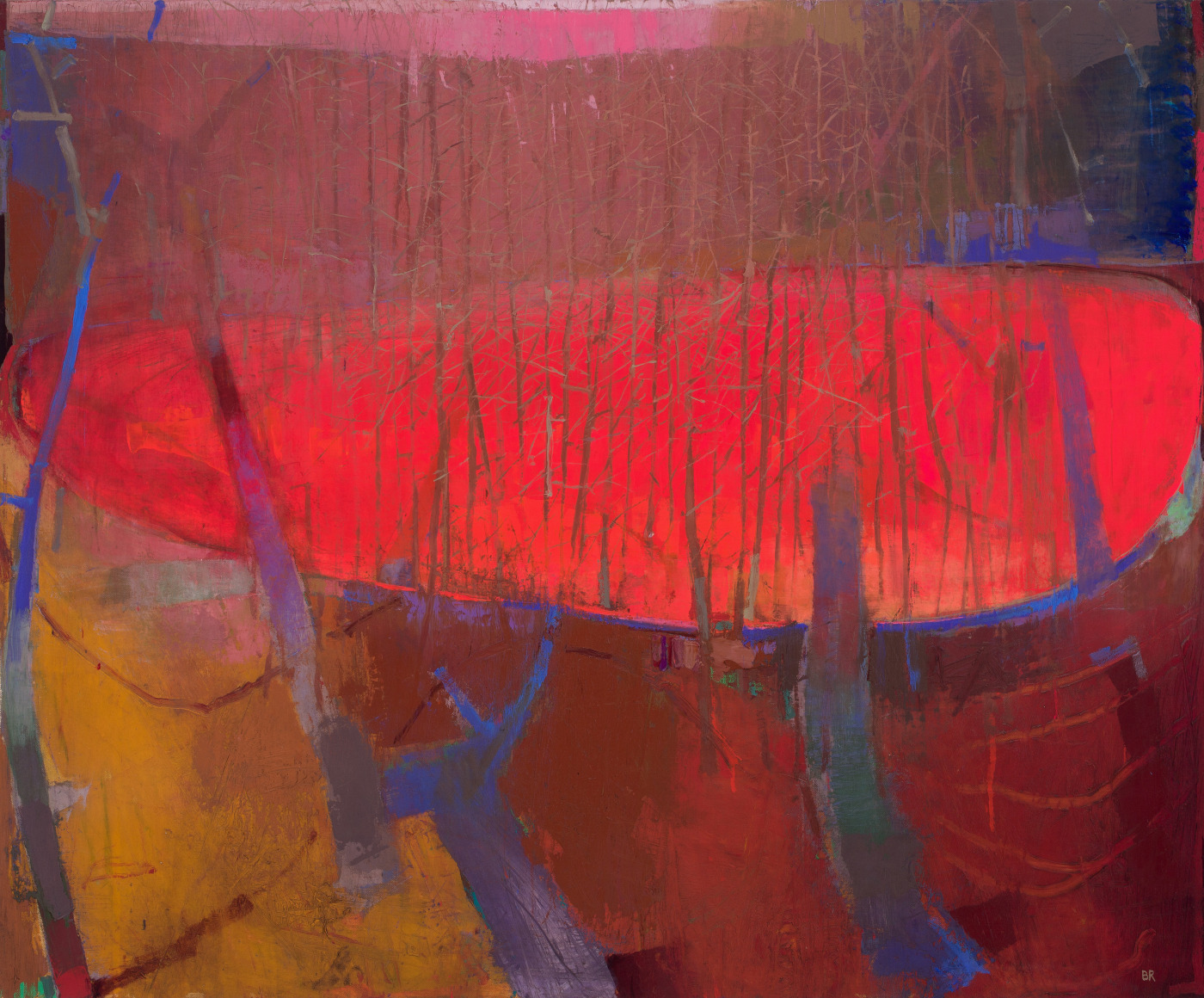 Brian Rutenberg, Walking Eager Towards Water, 2019, oil on linen, 48 x 58 inches