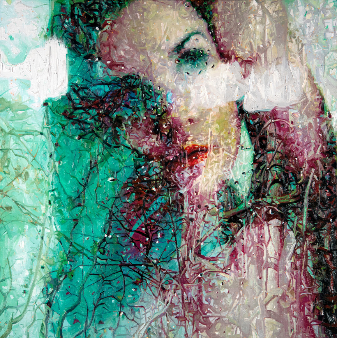 Alyssa Monks, "Pine", 2018, oil on linen, 36 x 36 inches