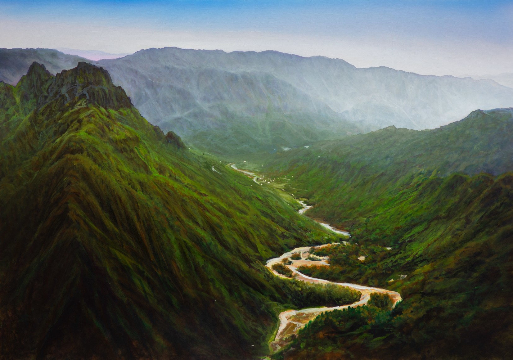 Tula Telfair, The Pleasure of Excess, 2025, oil on canvas, 50 x 80 inches