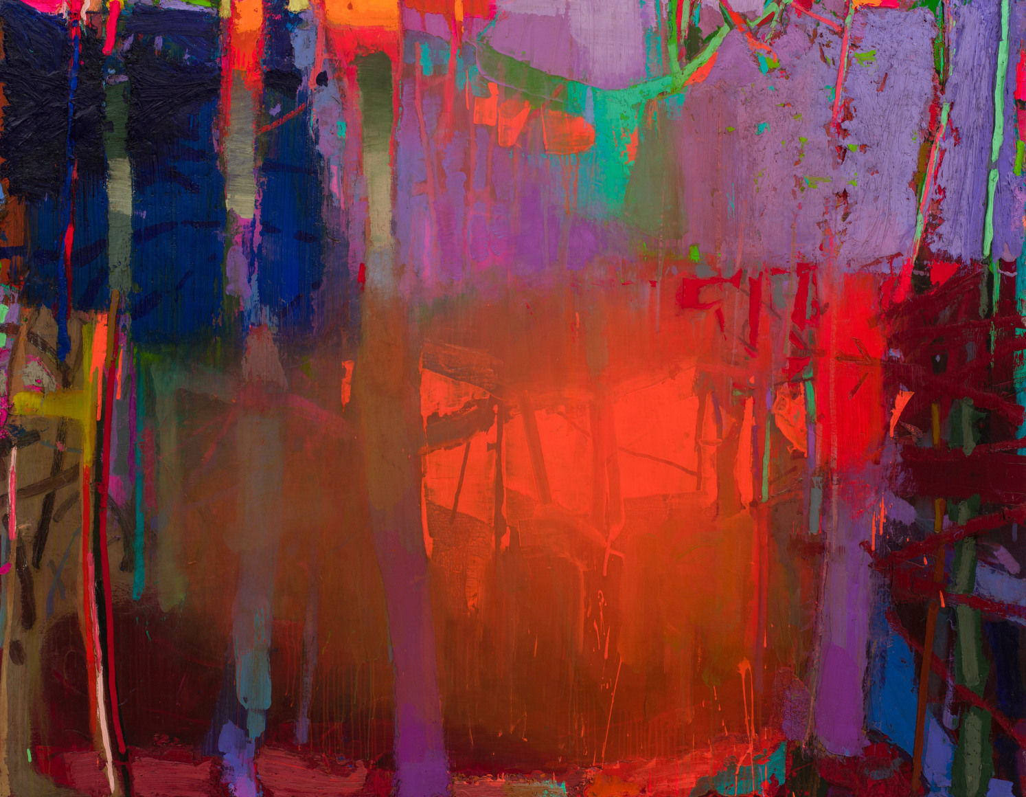 Brian Rutenberg, Banner of the Coast (Wambaw Creek), 2021-22, oil on linen, 53 x 68 inches