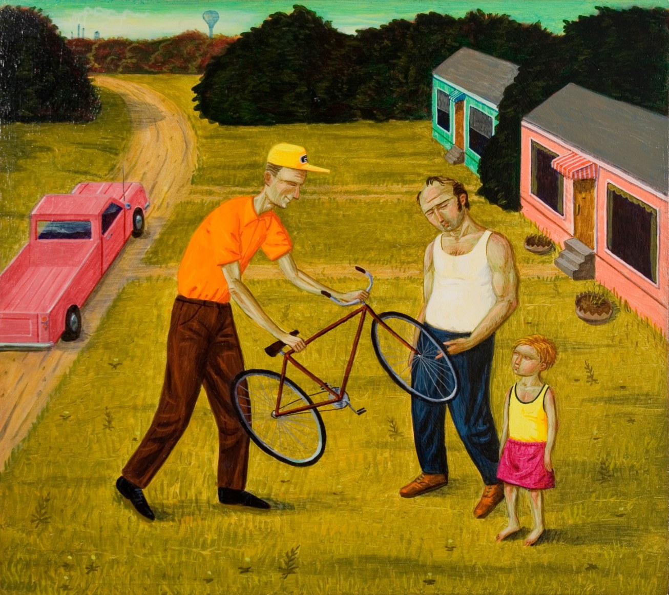 Walton Ford, The Good Boss, 1989, oil on board, 12 x 13 1/2 inches