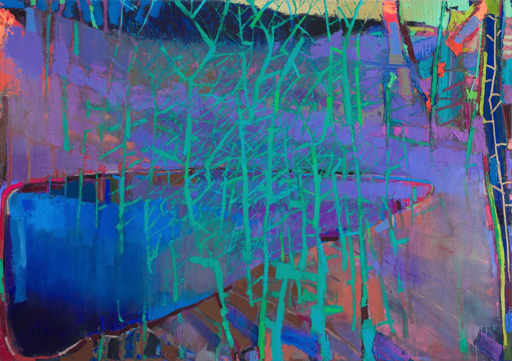 Brian Rutenberg, Willow Weep for Me, 2019, oil on linen, 56 x 79 inches