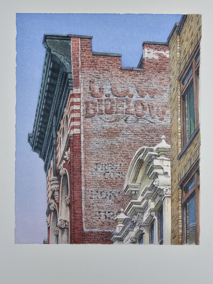 Frederick Brosen, 9th Street and Sixth Avenue, 2024, watercolor and graphite on paper, 10 x 8 inches (image)