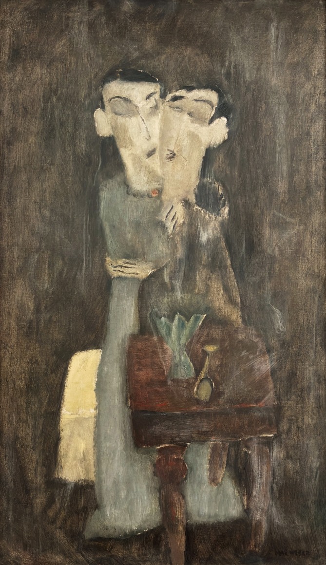 Max Weber The Sisters, 1917 oil on canvas 35 x 20 inches