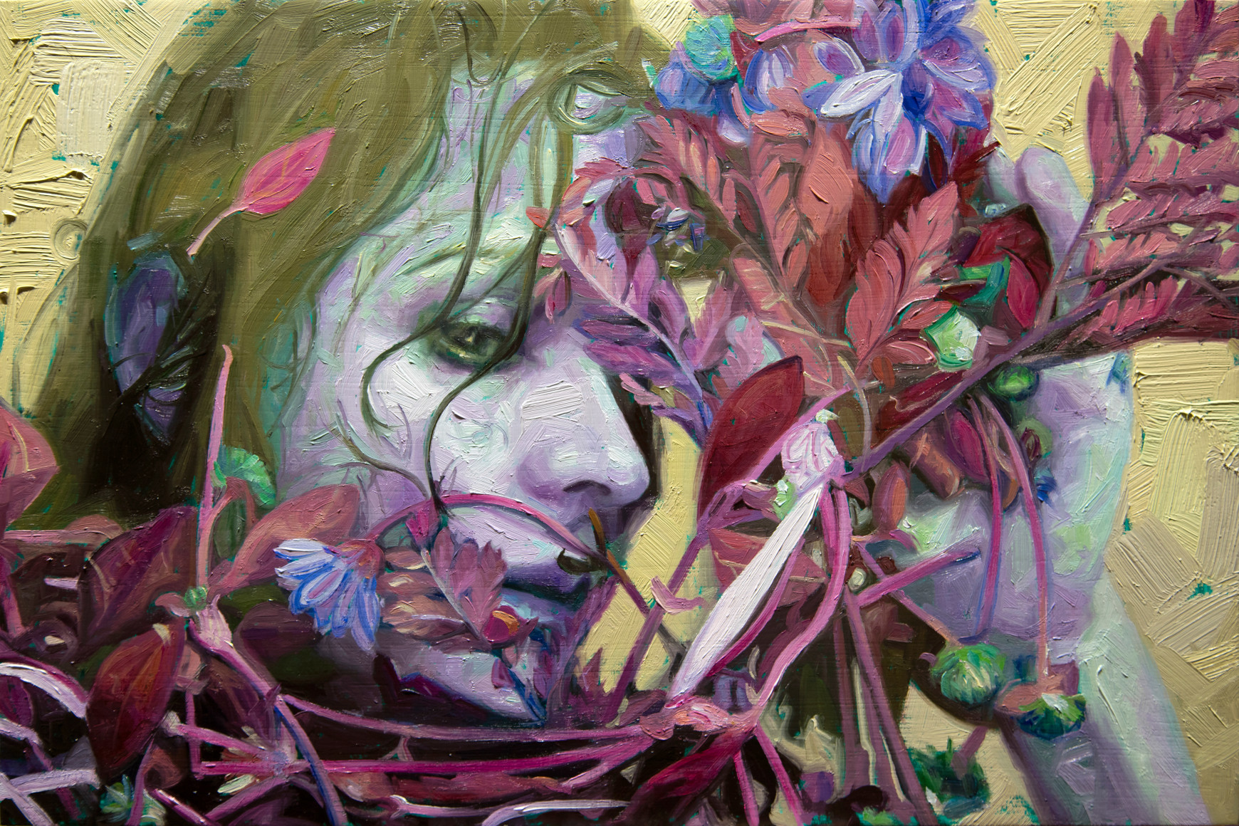 Alyssa Monks, Burnout, 2020, oil on panel, 12 x 18 inches