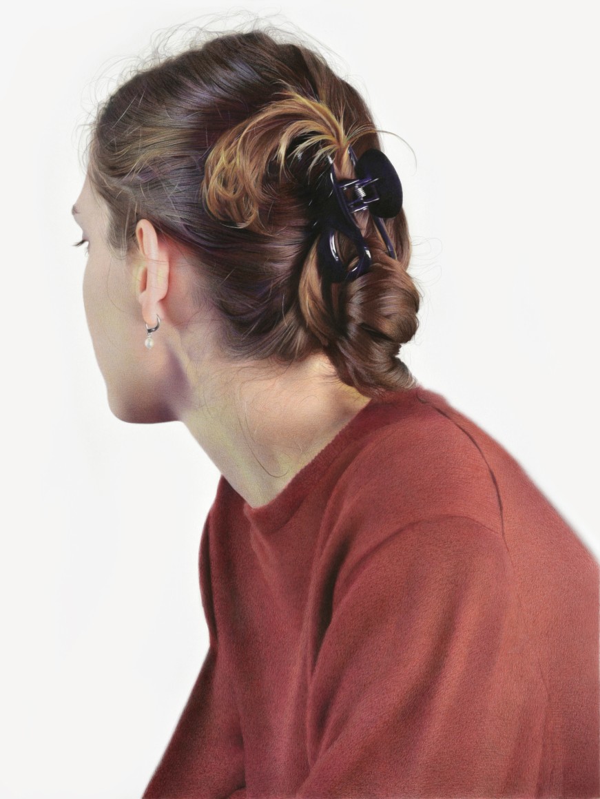 Clio Newton, Gritli, 2022, colored pencil on coventry rag paper, 50 x 38 inches
