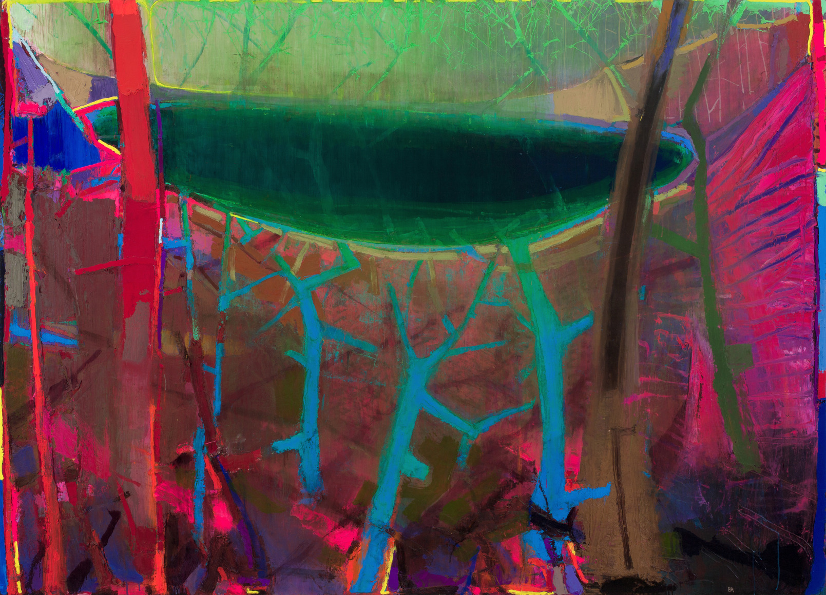 Brian Rutenberg, Point of Pond, 2019, oil on linen, 60 x 83 inches