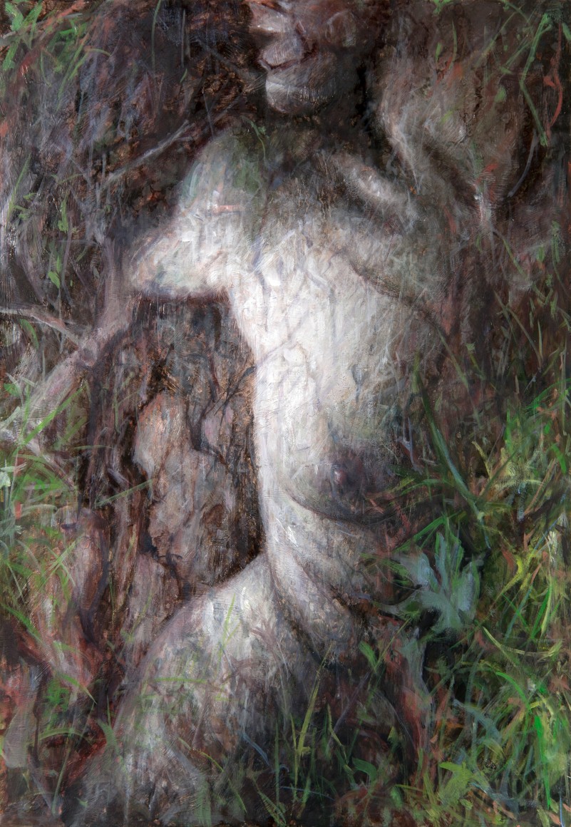 alyssa monks, Earth, 2016, oil on panel, 16 x 11 inches