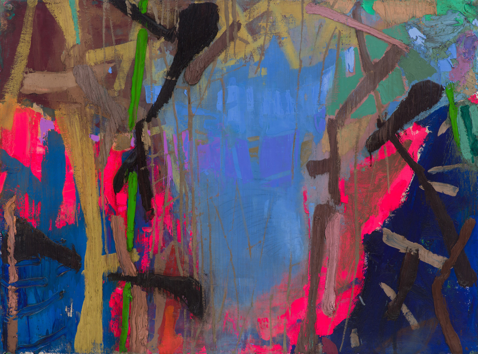 Brian Rutenberg, River Diver 2, 2021-22, oil on paper, 22 1/2 x 30 inches