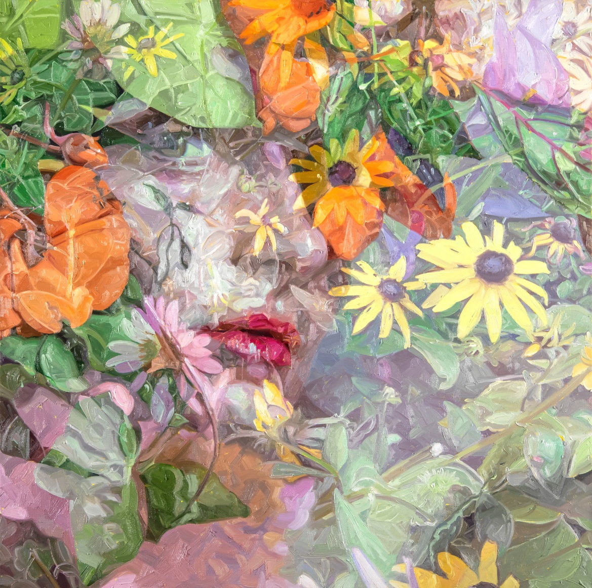 Alyssa Monks, Infinite, 2020, oil on linen, 40 x 40 inches