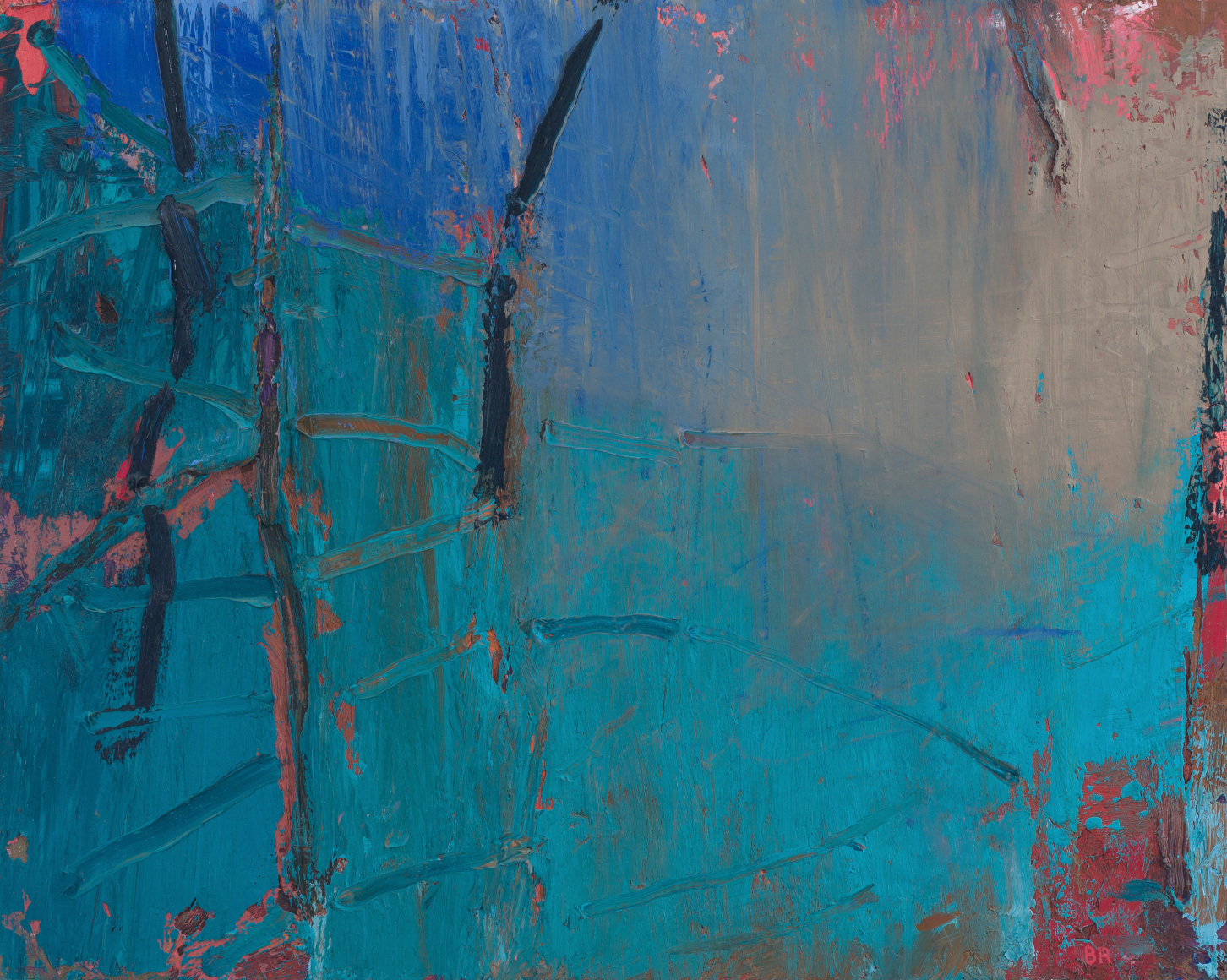 Brian Rutenberg, Hudson 3, 2017, oil on linen, 24 x 30 inches