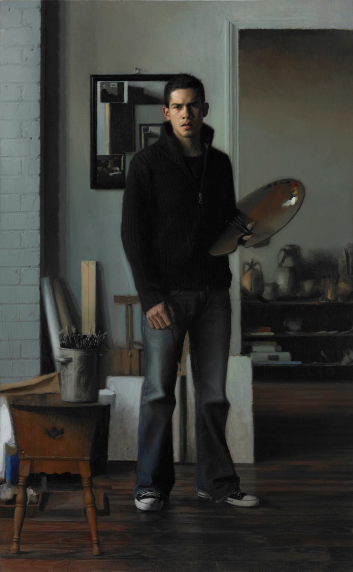 Jesus Villarreal, El Espejo (The Mirror), 2010-11, oil on linen, 68 x 40 inches