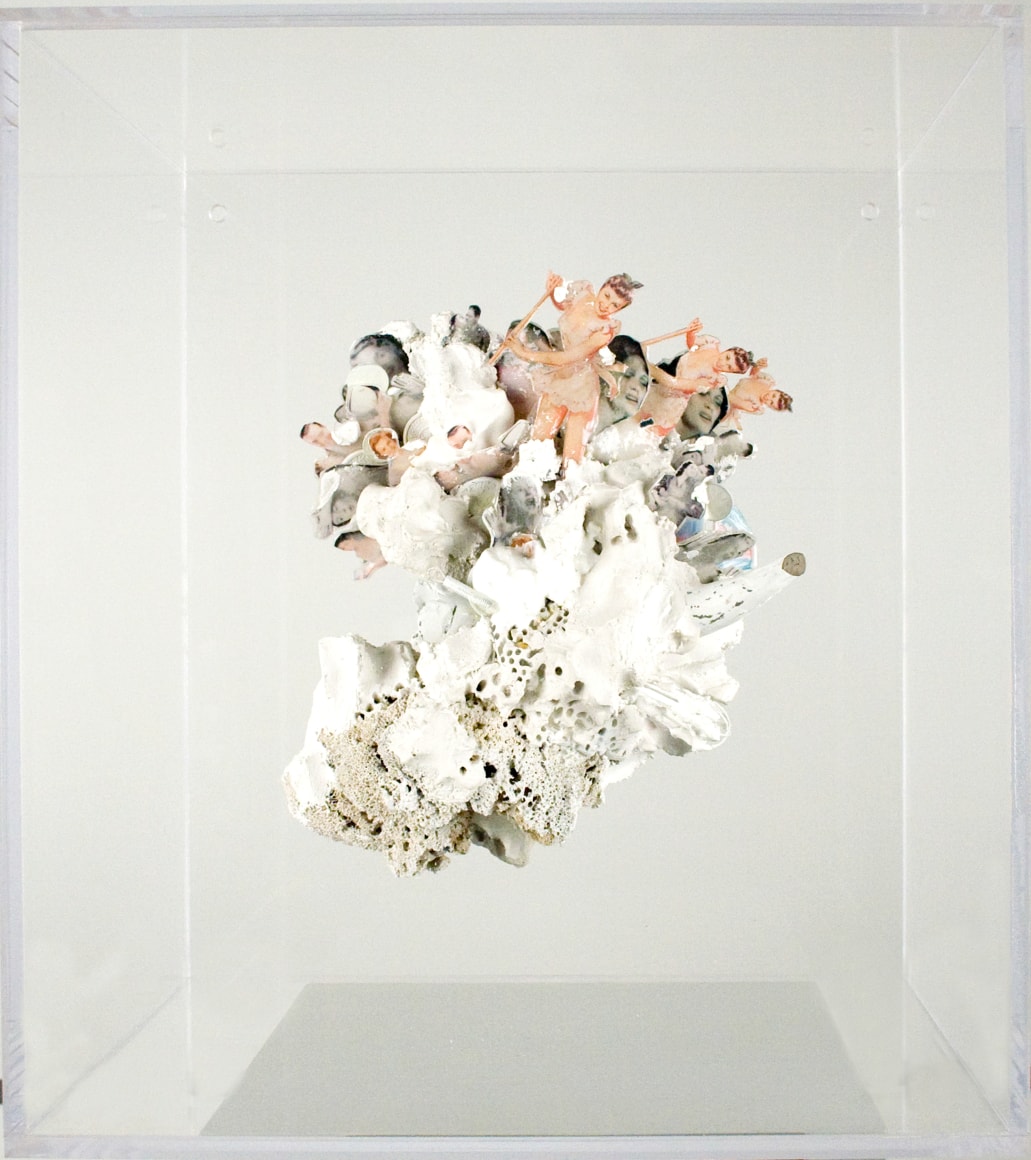 Am&eacute;lie Chabannes, Gender, Madonnas and Whores #1 (SOLD), 2011, mixed media on Plexiglas box, 13 1/2 x 17 1/2 x 19 1/2 inches