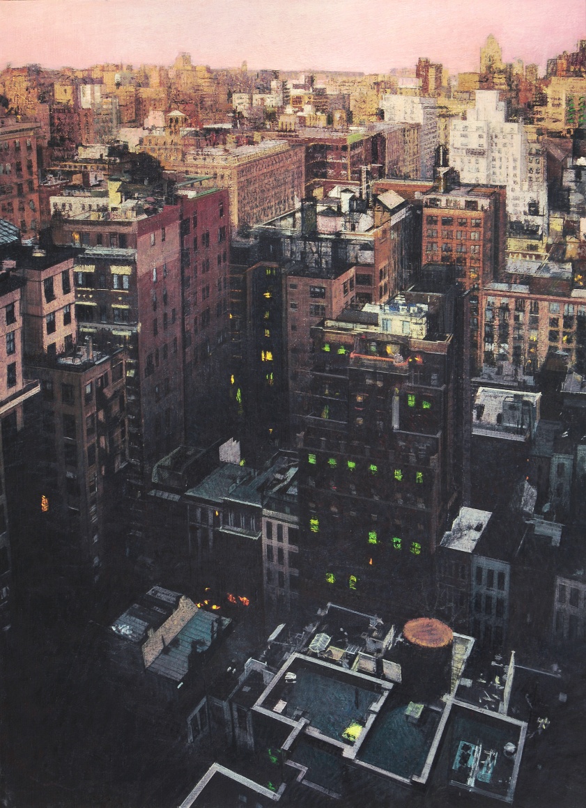 Bernardo Siciliano, Naked City #1 (SOLD), 2009, oil on canvas, 43 3/4 x 31 3/4 inches