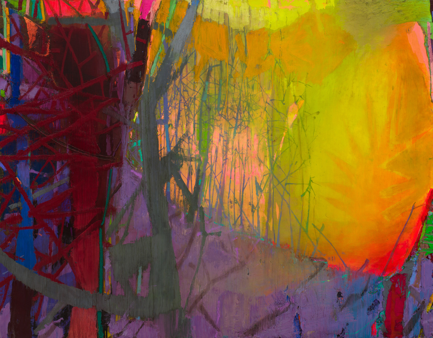 Brian Rutenberg, Banner of the Coast (Sparrows), 2021-22, oil on linen, 53 x 68 inches