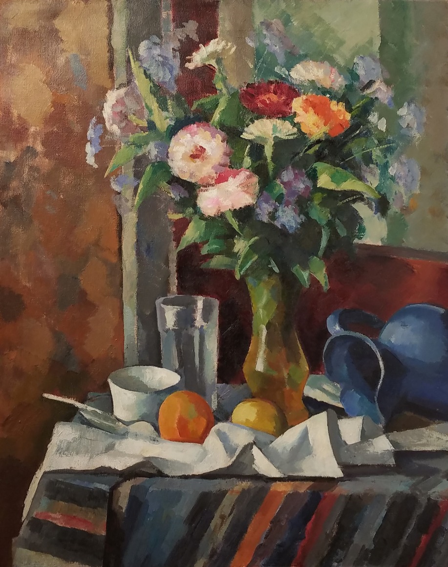 Edward Franklin Fisk, Still Life, ca.1932, oil on canvas, 30 1/8 x 24 1/4 inches