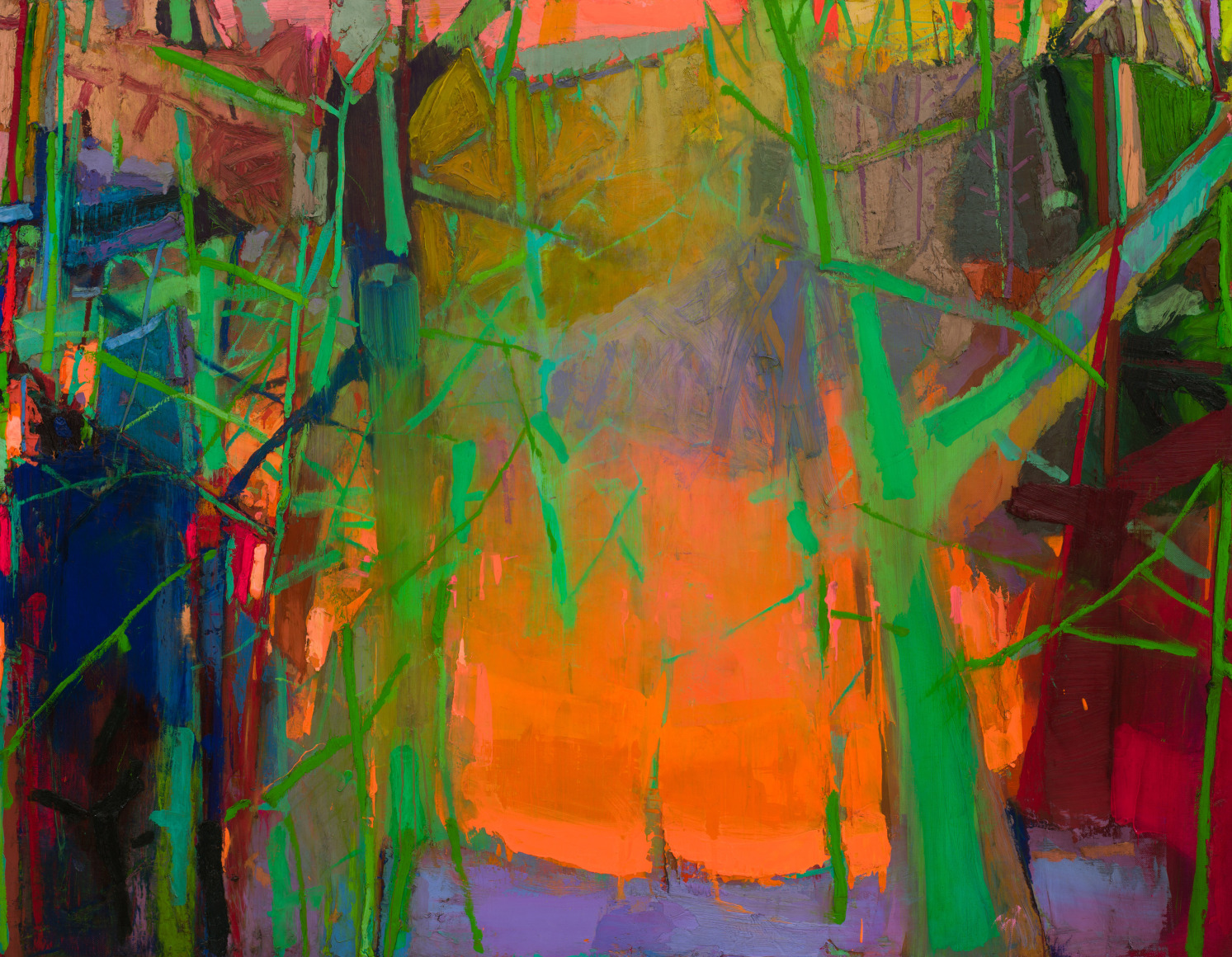 Brian Rutenberg, Banner of the Coast (Minnows), 2021-22, oil on linen, 53 x 68 inches