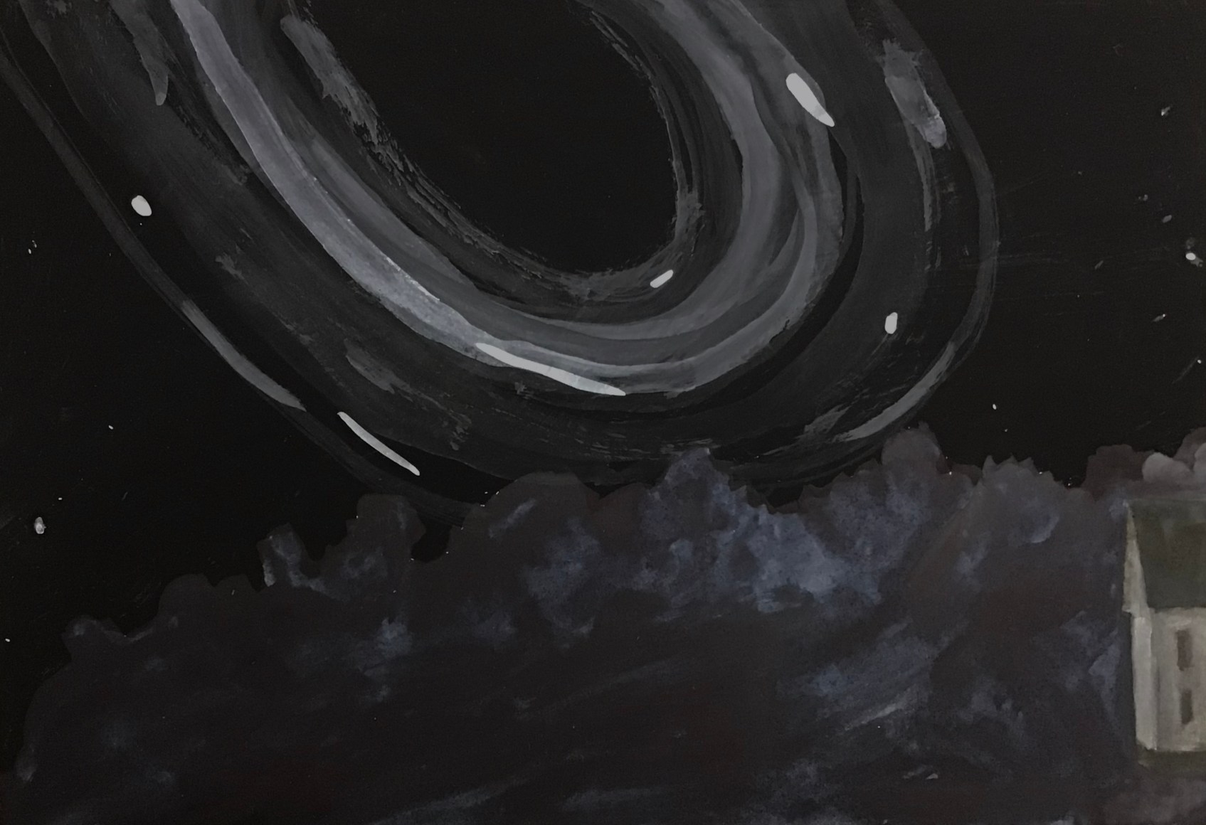 Untitled, 2019 Watercolor and gouache on paper, 7" x 10-1/4"