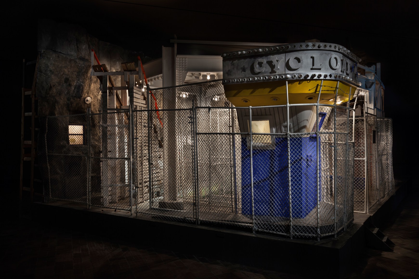 Coney Night Maze, 1996–2013, Enamel and acrylic on wood and Masonite, plastic, glass, cellulose