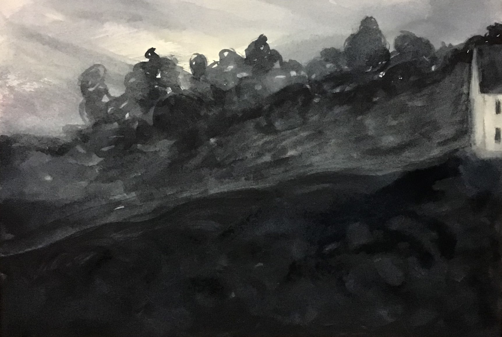 Untitled, 2019 Watercolor on paper, 7" x 10-1/4"