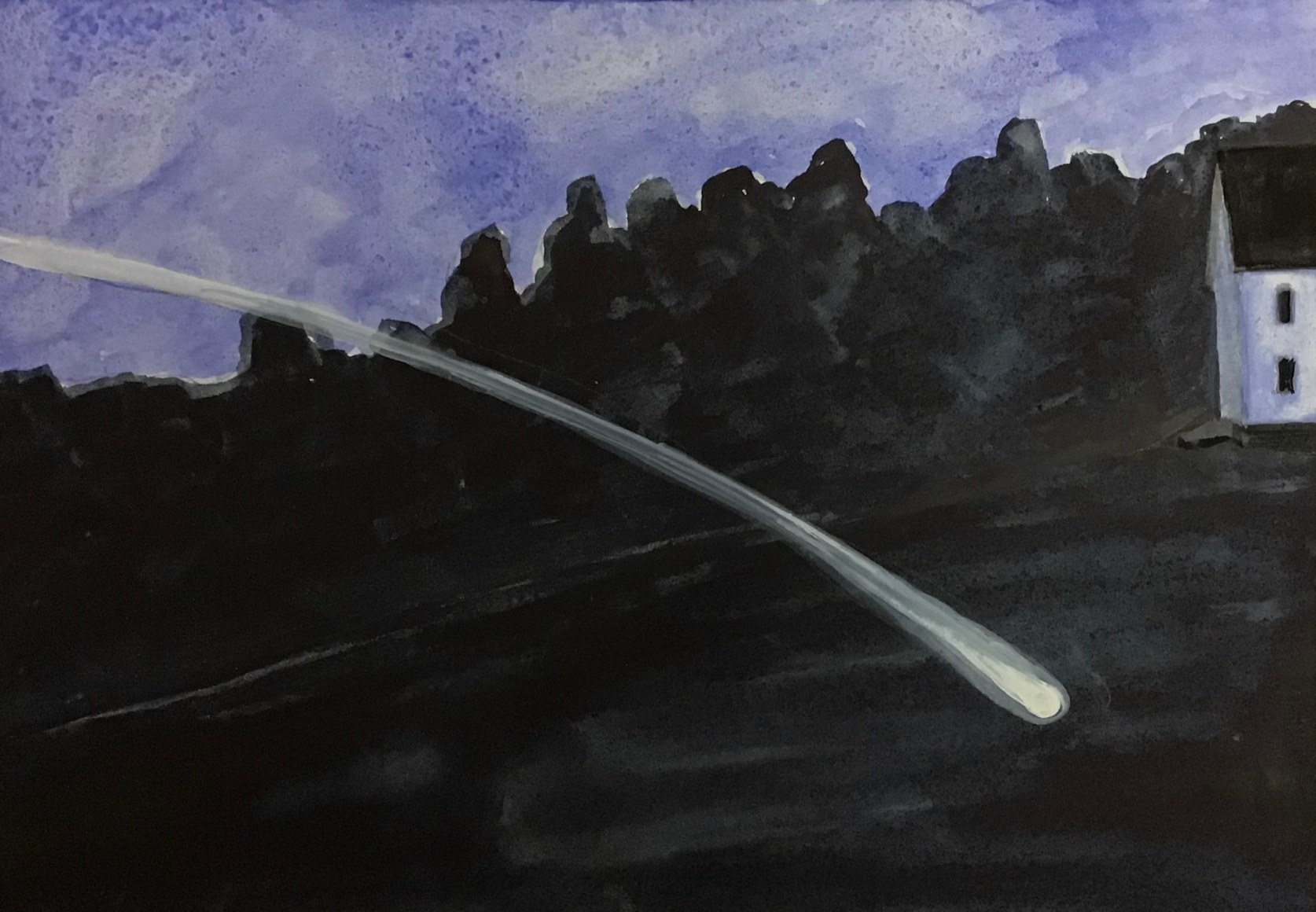 Untitled, 2019 Watercolor on paper, 7" x 10-1/4"