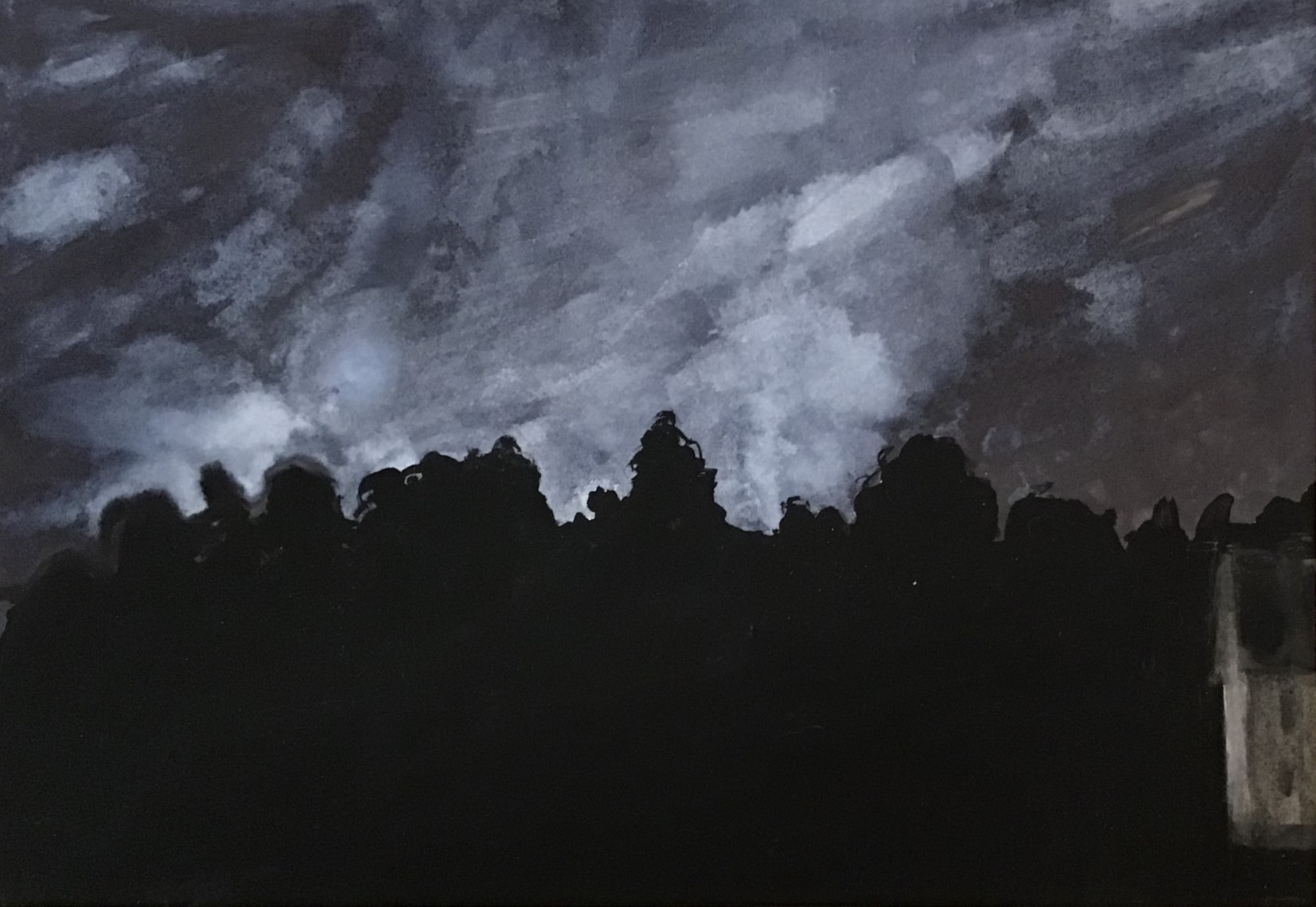 Untitled, 2019 Watercolor and gouache on paper, 7" x 10-1/4"