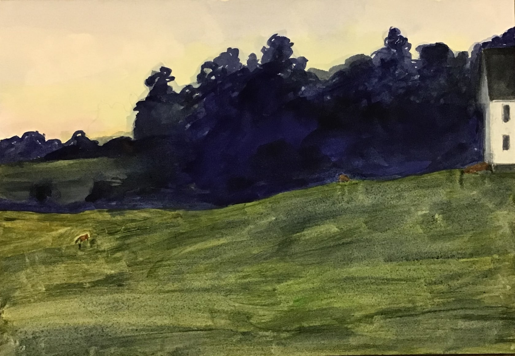 Untitled, 2019 Watercolor on paper, 7" x 10-1/4"