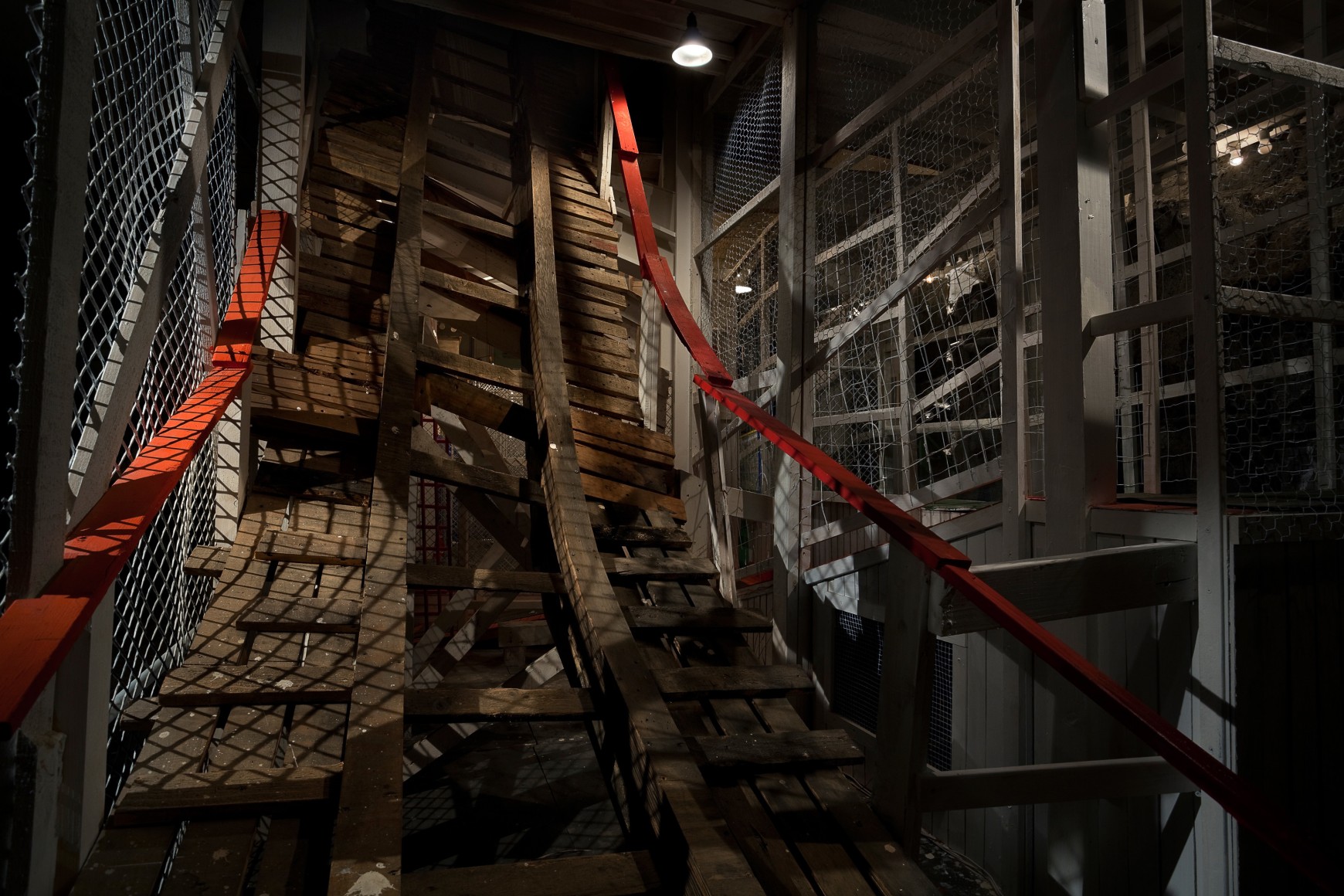 Coney Night Maze, 1996–2013, Enamel and acrylic on wood and Masonite, plastic, glass, cellulose