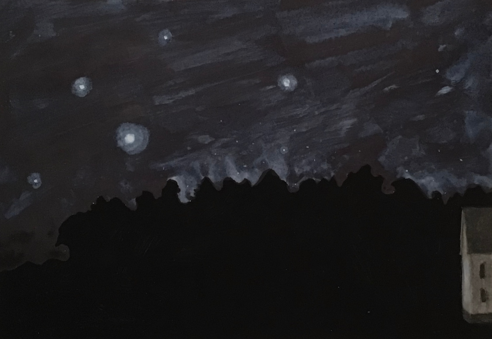 Untitled, 2019 Watercolor and gouache on paper, 7" x 10-1/4"