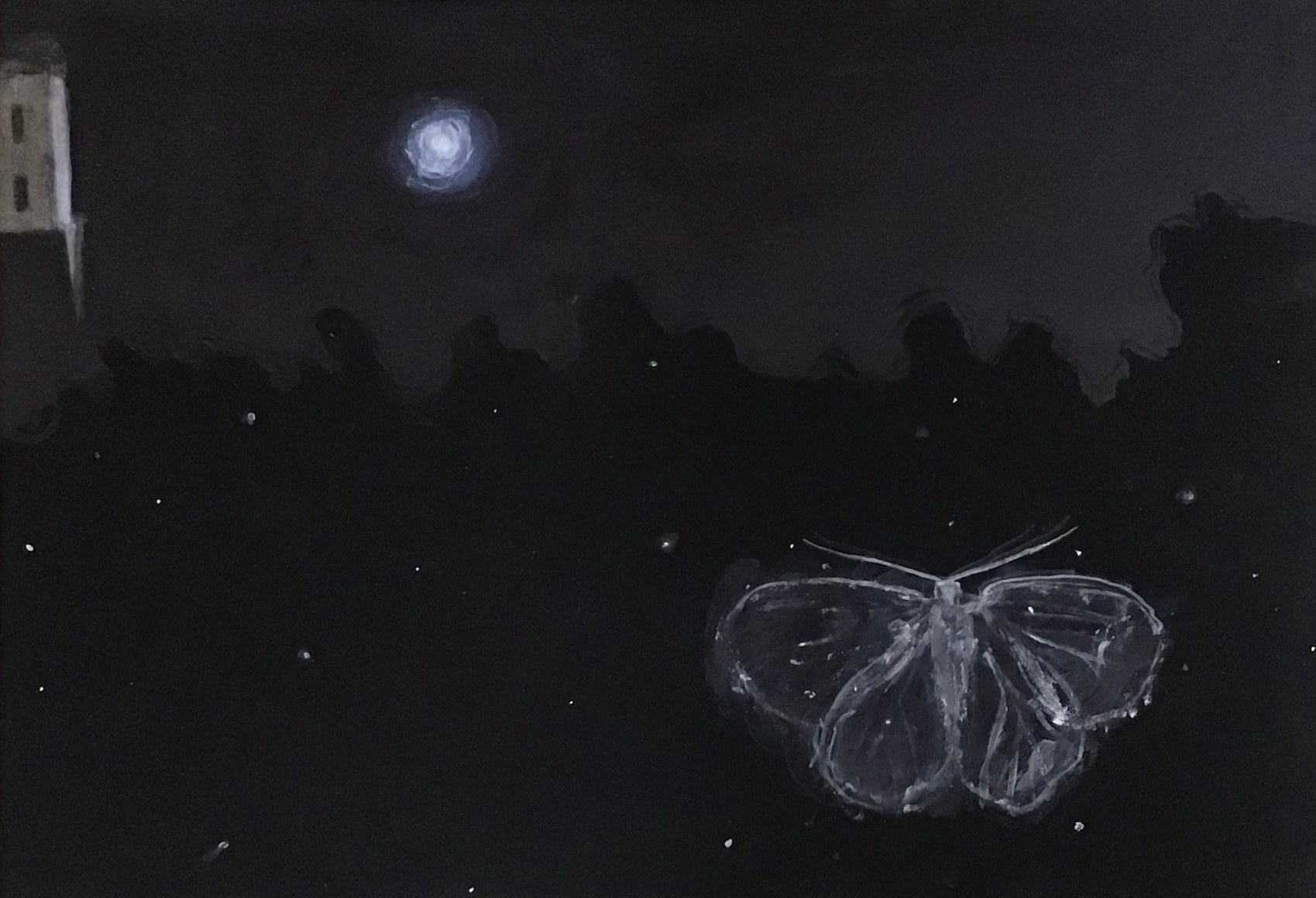 Untitled, 2019 Watercolor and gouache on paper, 7" x 10-1/4"