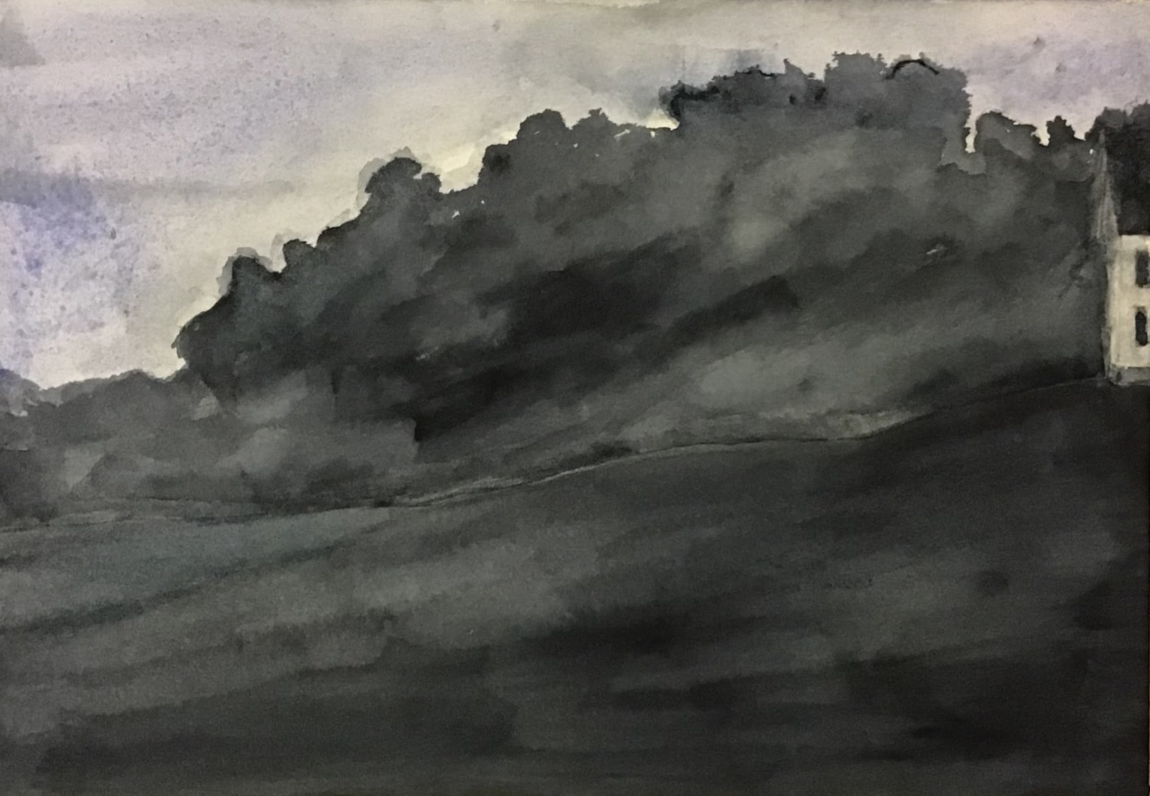 Untitled, 2019 Watercolor on paper, 7" x 10-1/4"