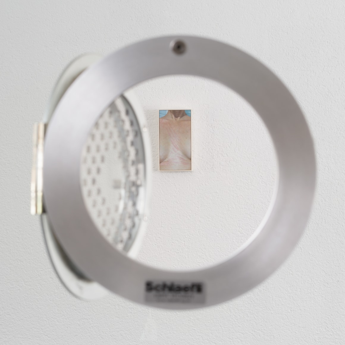 Chiara Enzo,&nbsp;Chest, B., 2024, Watercolour, pastel and coloured pencils on cardboard glued on board, 19 x 10 cm