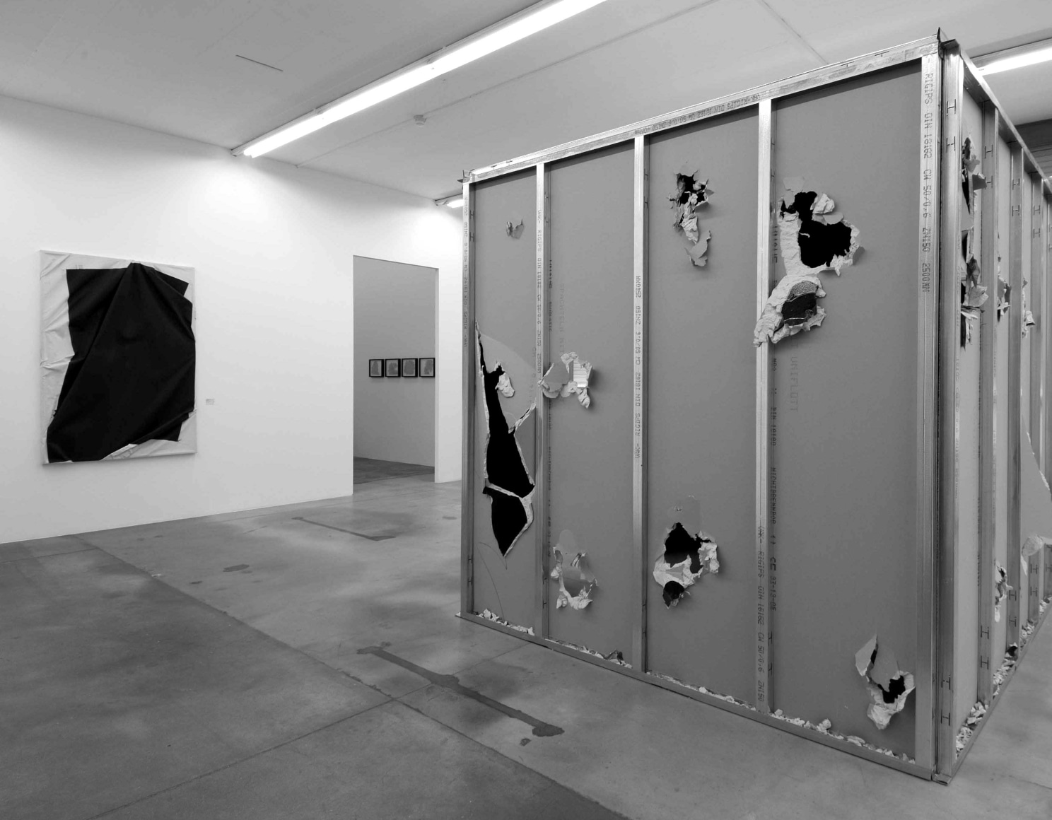 Installation view | Steven Parrino: Retrospective (1977-2004), MAMCO Genève, 2006 | Image courtesy of MAMCO Genève